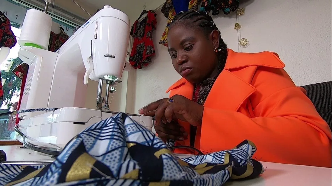 Nathalie Bajinya Fashion Designer From Congo Celebrate her New-found joy in Lakewood.